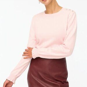 J. Crew Factory Ruffle rhinestone sweater